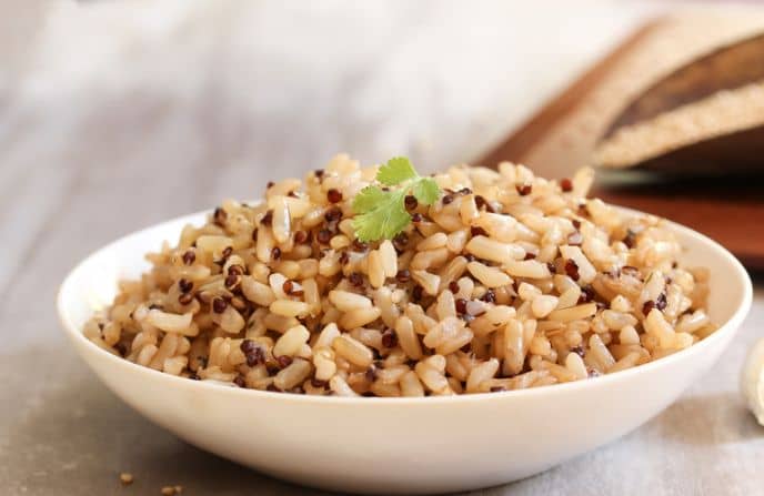 brown rice with quiona